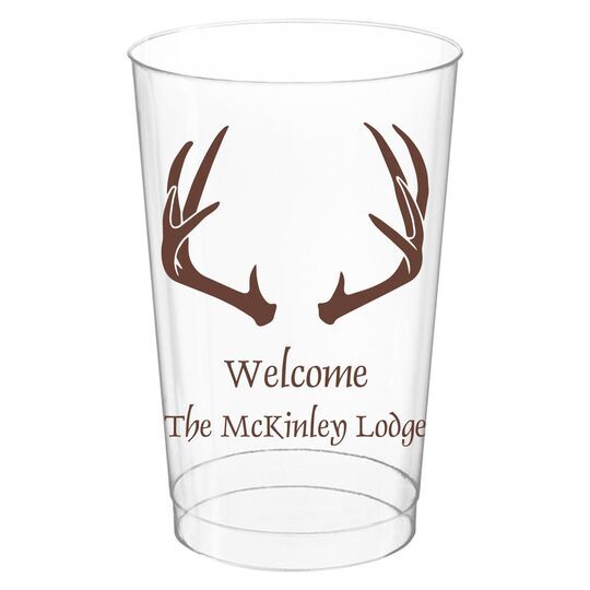 Antlers Clear Plastic Cups